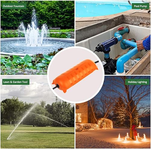 Miniatura 7 de Cubierta de seguridad para cable de extensión para exteriores con sello protector impermeable, caja de conexión eléctrica resistente a la intemperie