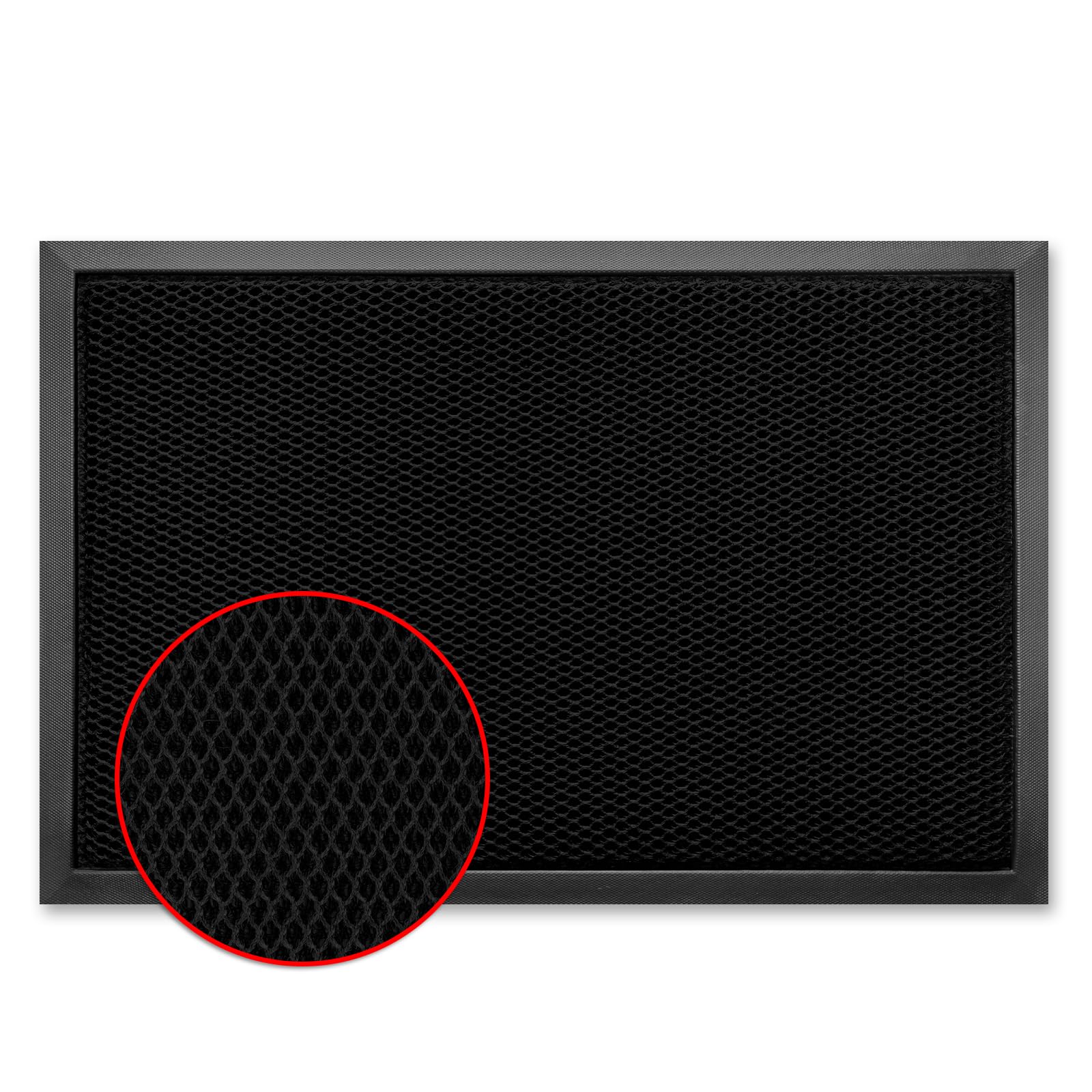 Floordirekt Zerbino Imperial 1000 con innovativa Rete 3D, Antiscivolo, per Ingresso, zerbino (Nero, 90 x 150 cm)