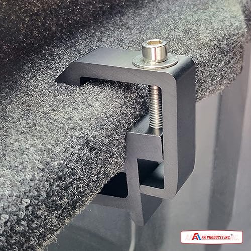 Miniatura 6 de AA-Rack P-AC(4)-09 Juego de 4 abrazaderas C de aluminio para instalación de bastidor de camión y camper sin perforación - Negro