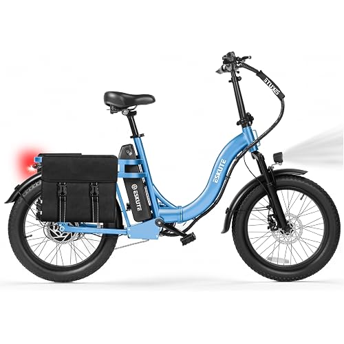 ESKUTE Electric Bike for Adults – 1200W Peak Motor, Folding 20x3 Fat Tire E‑Bike, 48V 13Ah Battery, Step‑Through Cargo Fold Ebike, NFC Unlock, 20+ MPH, 7‑Speed, Up to 55 Miles
