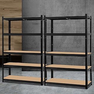Giantz Garage Shelving 2x1.8M Heavy Duty Storage Shelves Metal Shelving Unit Warehouse Rack Shelf Black