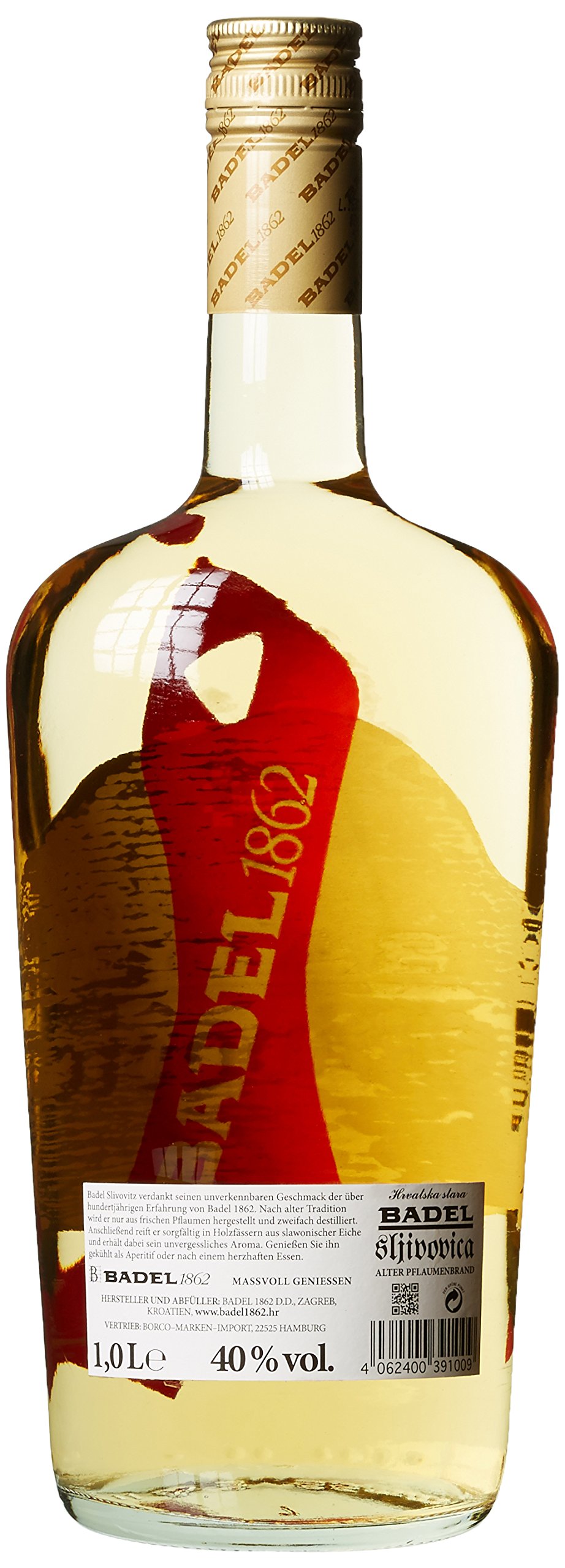 Badel Slivovica Pflaumenbrand, 1er Pack (1 x 1 l)