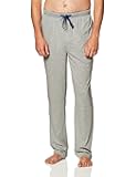 Solid Knit Sleep Pants With Drawstring and Pockets, Cotton Pajama Bottoms Comfortable Sleepwear, Grey, X-Large