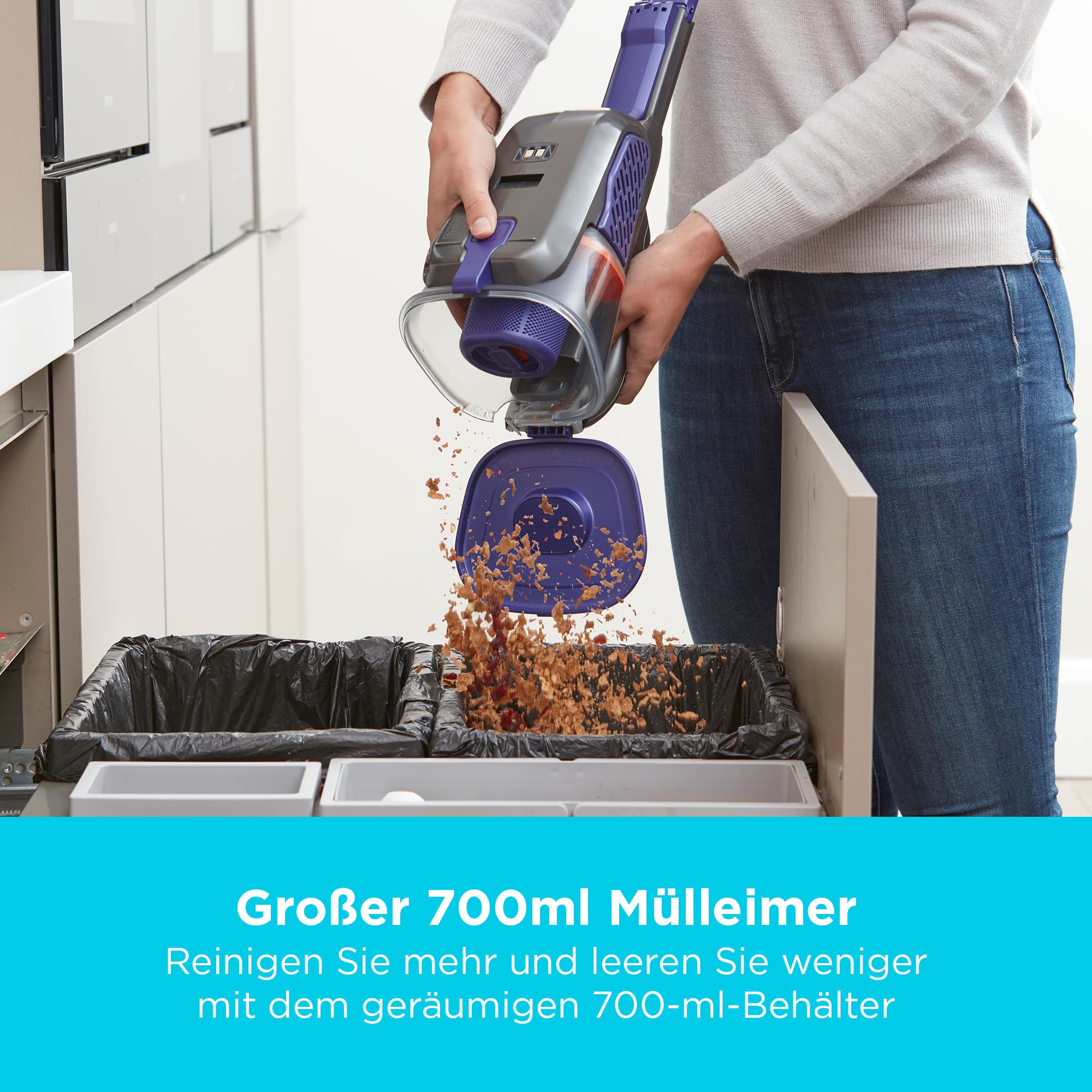 BLACK+DECKER Dustbuster Gen 11 Pet 18 V 2,0 Ah mit Ladestation, BHHV520BFP-QW
