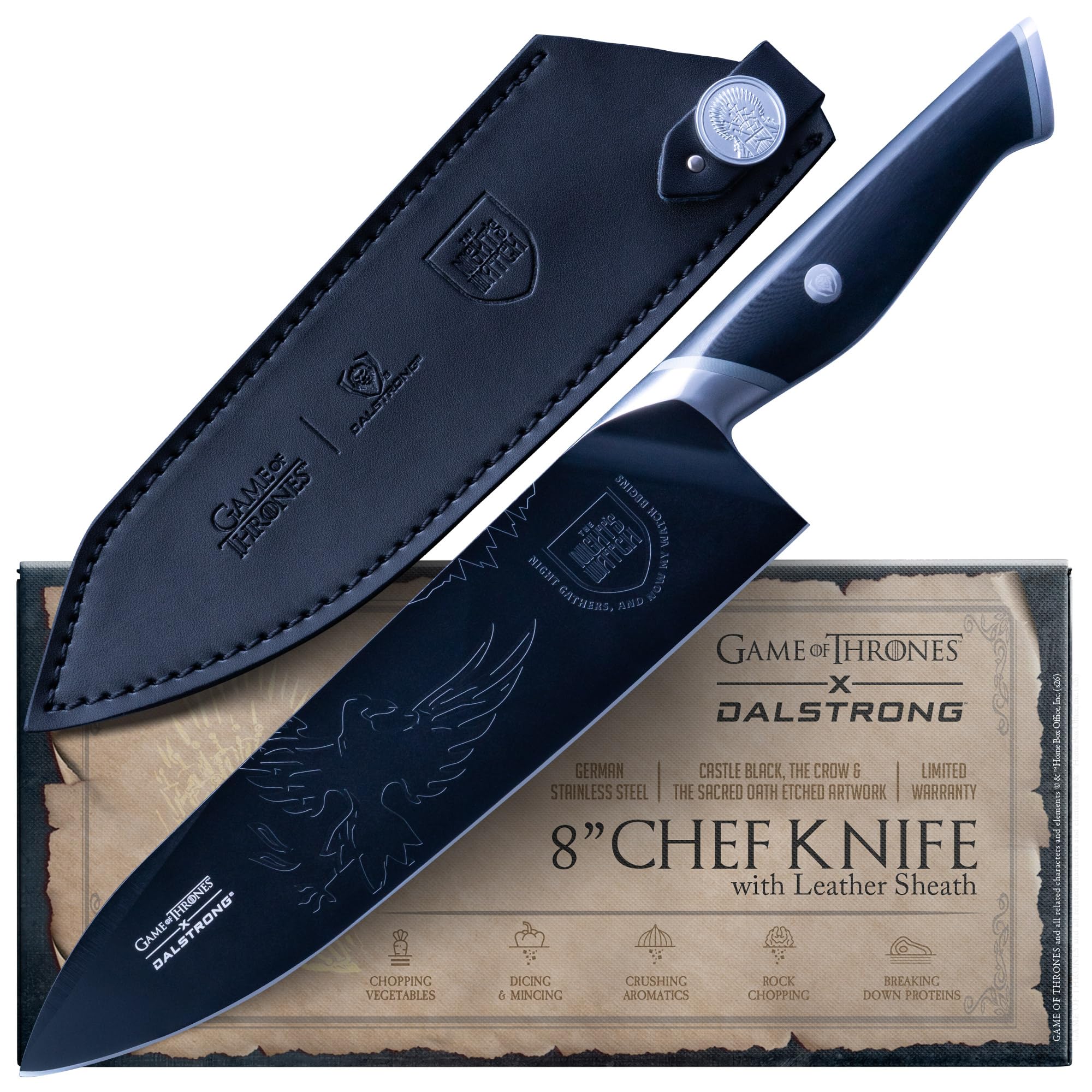 Dalstrong Game of Thrones Targaryen 8" Chef Knife — Amazon image 8