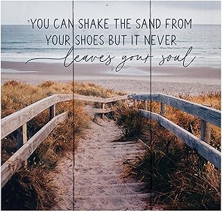 P. Graham Dunn Coastal Collection Wood Pallet Wall Decor - You Can Shake The Sand, 10"