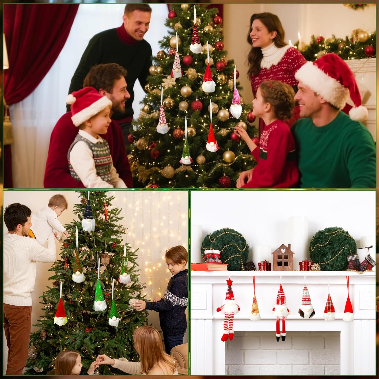 Gnomes Advent Calendars 2025, 24 Days Christmas Countdown Calendar with 24 Gnomes & Light-Up Gnome Ornaments, Collectible Christmas Figures Gnome Home Decorations