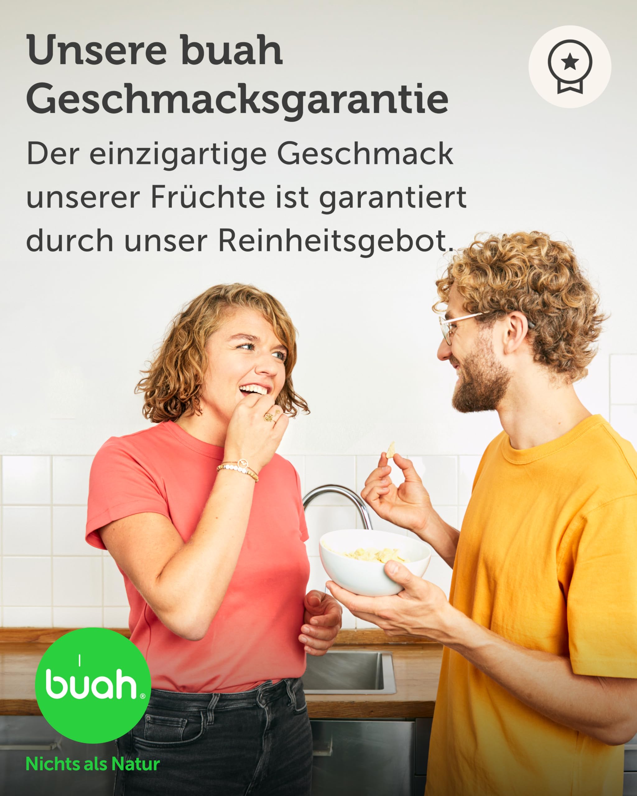 Buah Frucht Kakao Ananas | Ananas mit Kakao | Extra crunchy & fruchtig | Schokolierte Früchte mit dunkler Glasur | 100% natürlich, vegan, ohne Zuckerzusatz | 110 g