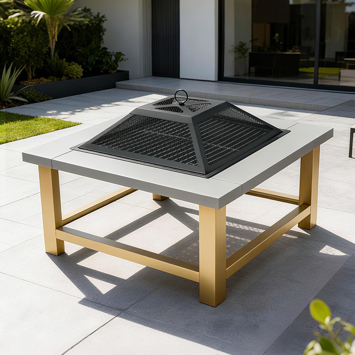 Donext 焚火台 ファイヤーピット 焚き火台 バーベキューコンロ ファミリーキャンプ キャンプ キャンプグッズ 大型 二次燃焼