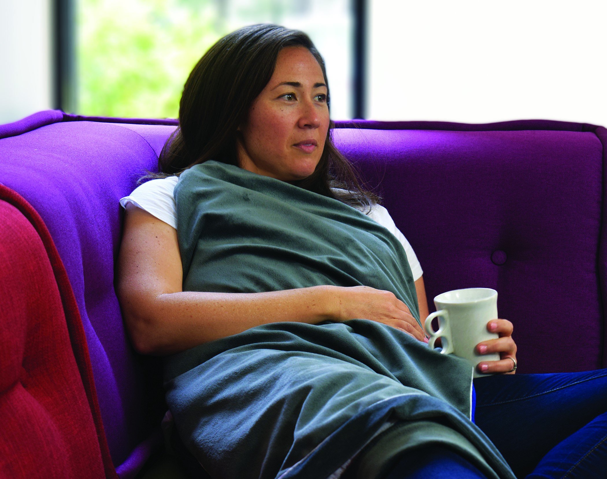 Yogibo Ms Bliss - Cold or Hot Soft Weighted Chest Sized Blanket - Aromatherapy with Lavender and Peppermint - Ideal for Sore Muscles, Tension and Stress