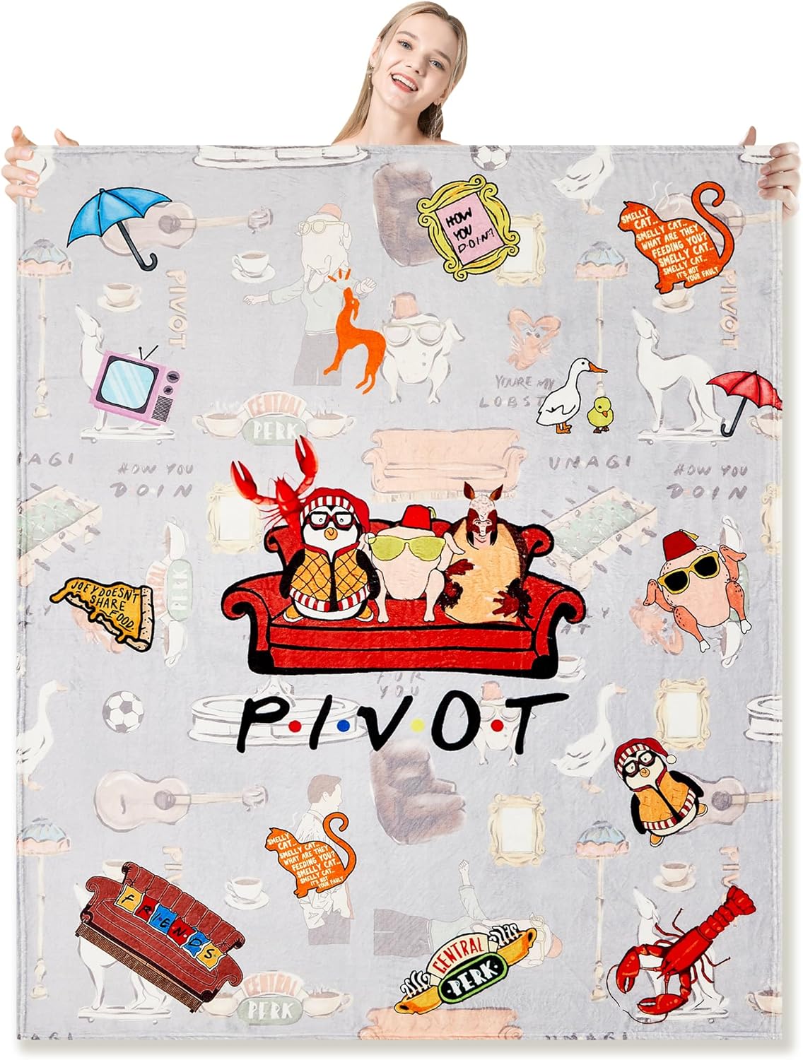 Friends TV Show Throw Blanket for Couch,Soft and Cozy