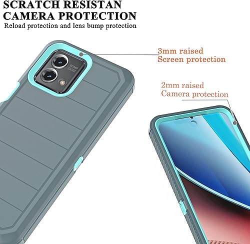 Miniatura 10 de Funda para Moto G Stylus 2023 5G con protector de pantalla integrado, a prueba de caídas, duradera de 3 capas, protección contra caídas, protección