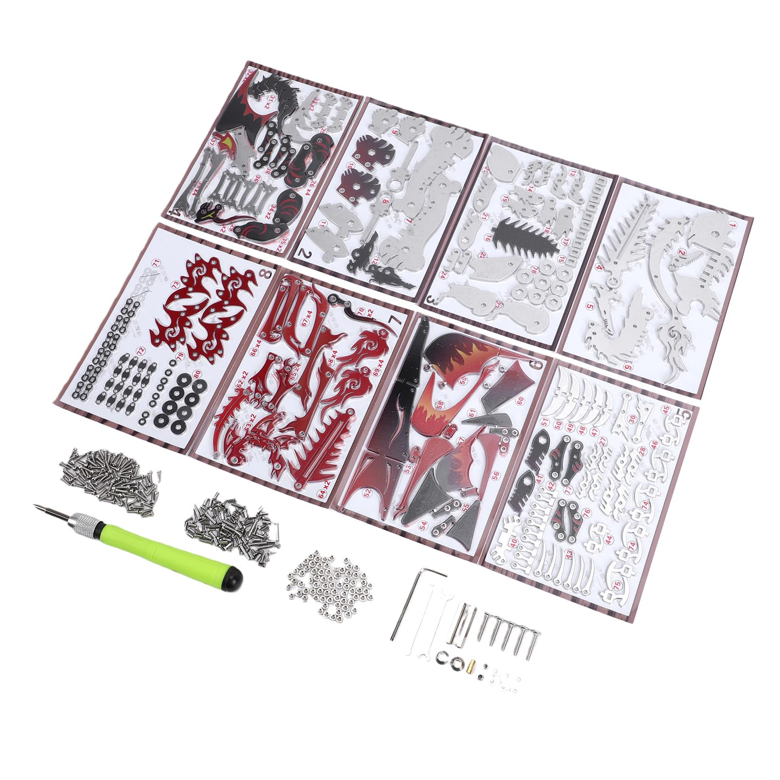 Generic Puzzle 3D z Metalowym Smokiem Montaż Mechaniczny Model ze Stali Nierdzewnej dla Dorosłych i Kolekcjonerów 9,76 X 5,94 X 5,94 Cala