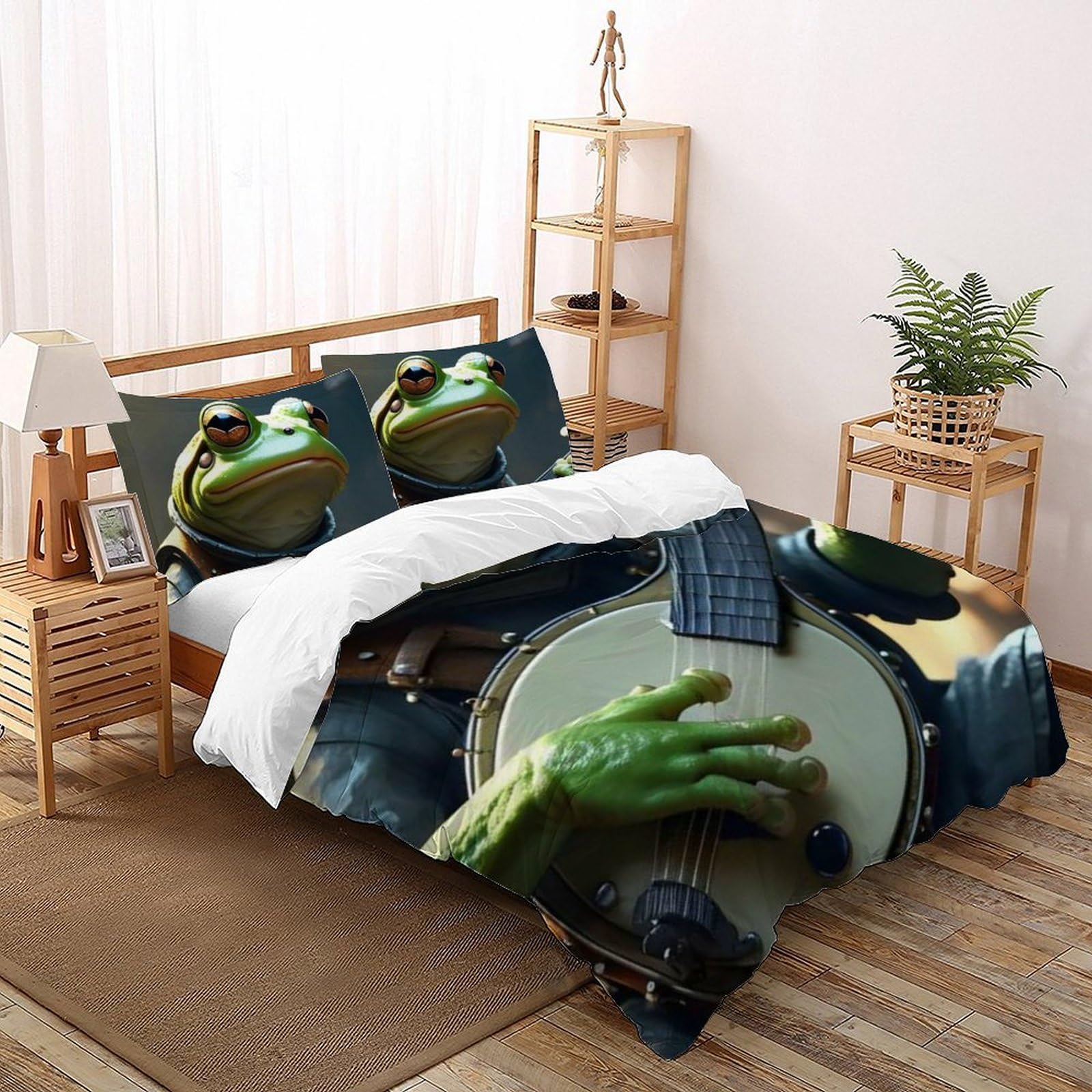 Housse de couette microfibre 260x220 cm avec 2 taie d'oreiller 3D