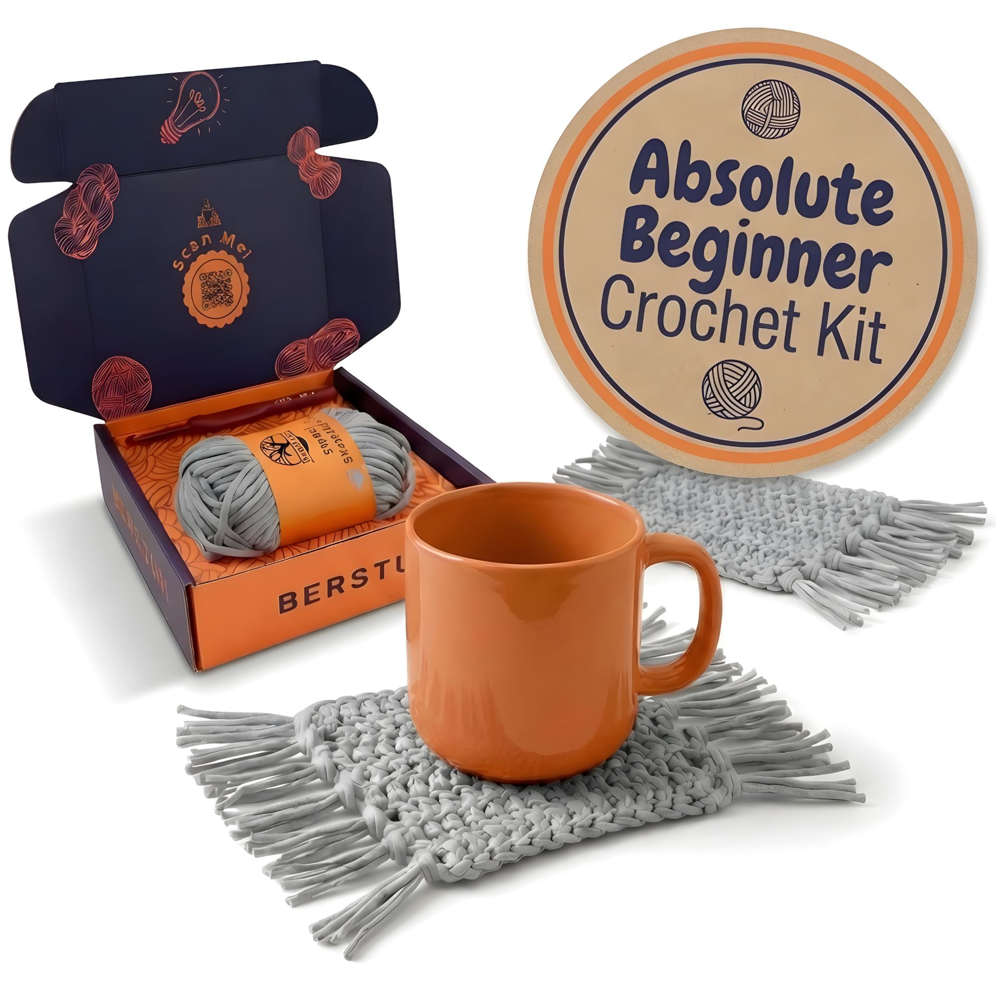 Berstuk Level 1 Absolute Beginner Crochet Kit - crochet kits | Mubboo