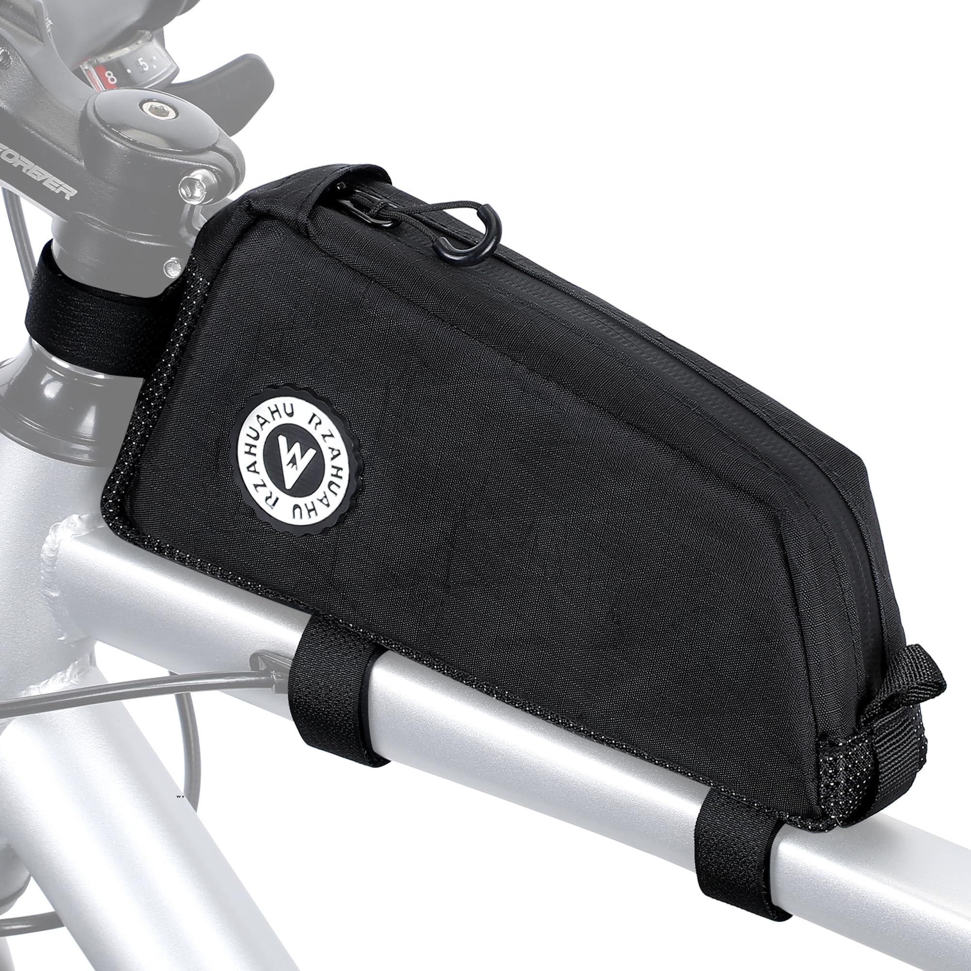 ENJOHOS Borsa da Telaio per Bicicletta Borsa da Top Tubo Orizzontale Bici Borse Superiore Borsello Anteriore Idrorepellente per MTB Gravel Bike Corsa Accessori, Nero- 1L