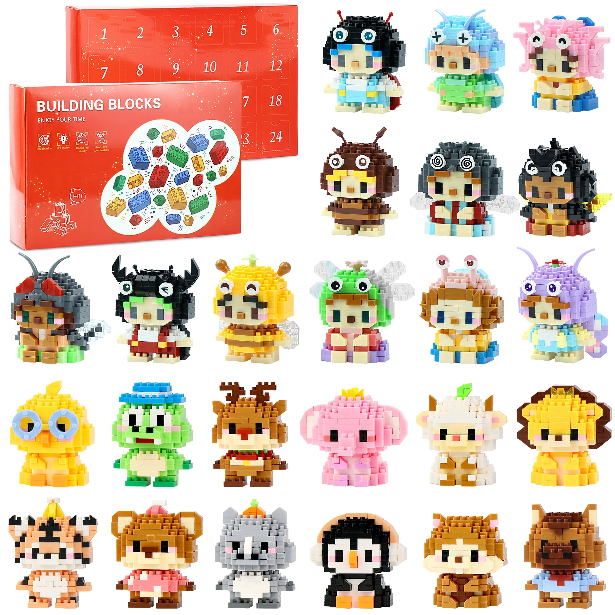 Regalos Calendario Adviento Niños Mini Bloques 2026 (Animales)