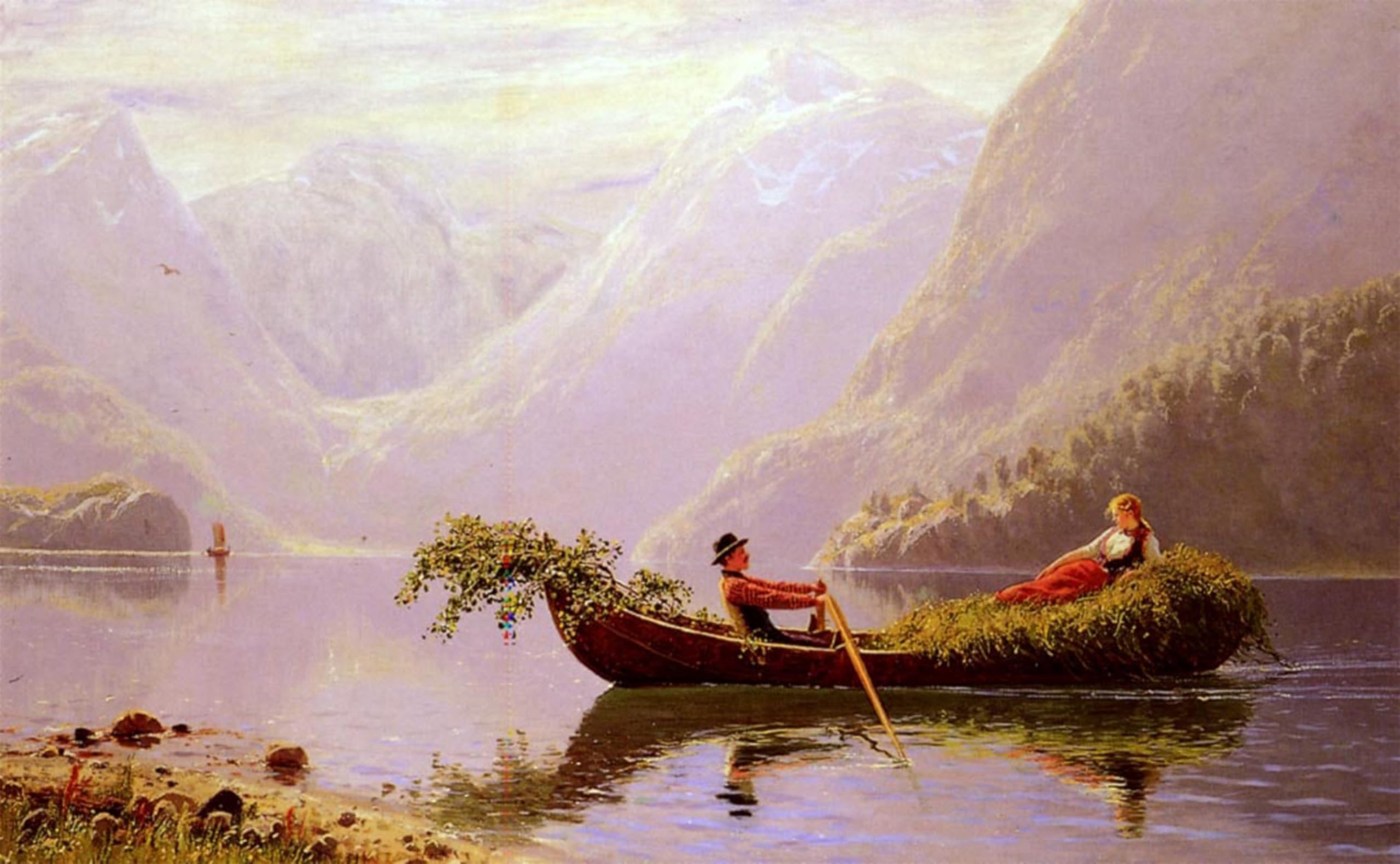 Posteriik No Frame Famous Print Pop Art Wall Art Graffiti The Fjord By Hans Dahl Art Prints For Home Decor 60X90cm