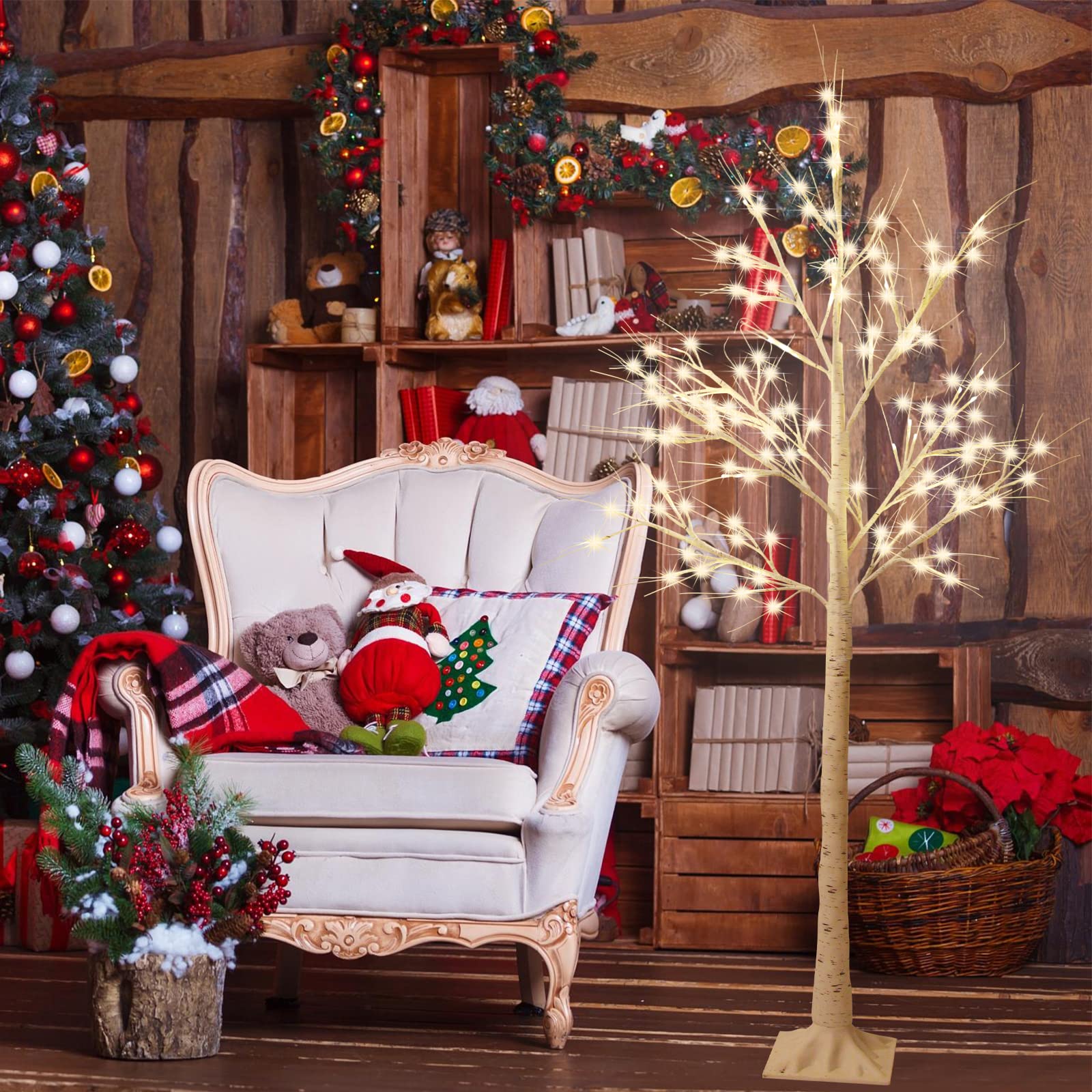 クリスマス シラカバ ツリー 白樺 電飾 インテリア オーナメント 飾り LED Amazon.co.jp: CINECE クリスマス シラカバ ツリー 白樺 電飾