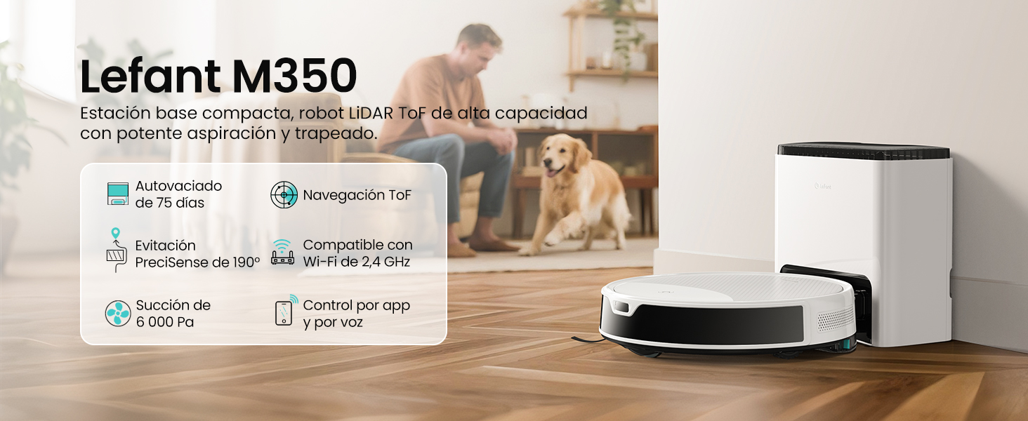 Lefant M350 Robot Aspirador y Fregasuelos