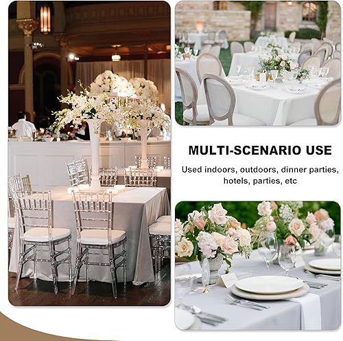 Miniatura 7 de Fitable Paquete de 6 manteles cuadrados de 70 x 70 pulgadas, resistentes a las manchas y reutilizables, manteles de tela de poliéster borgoña para