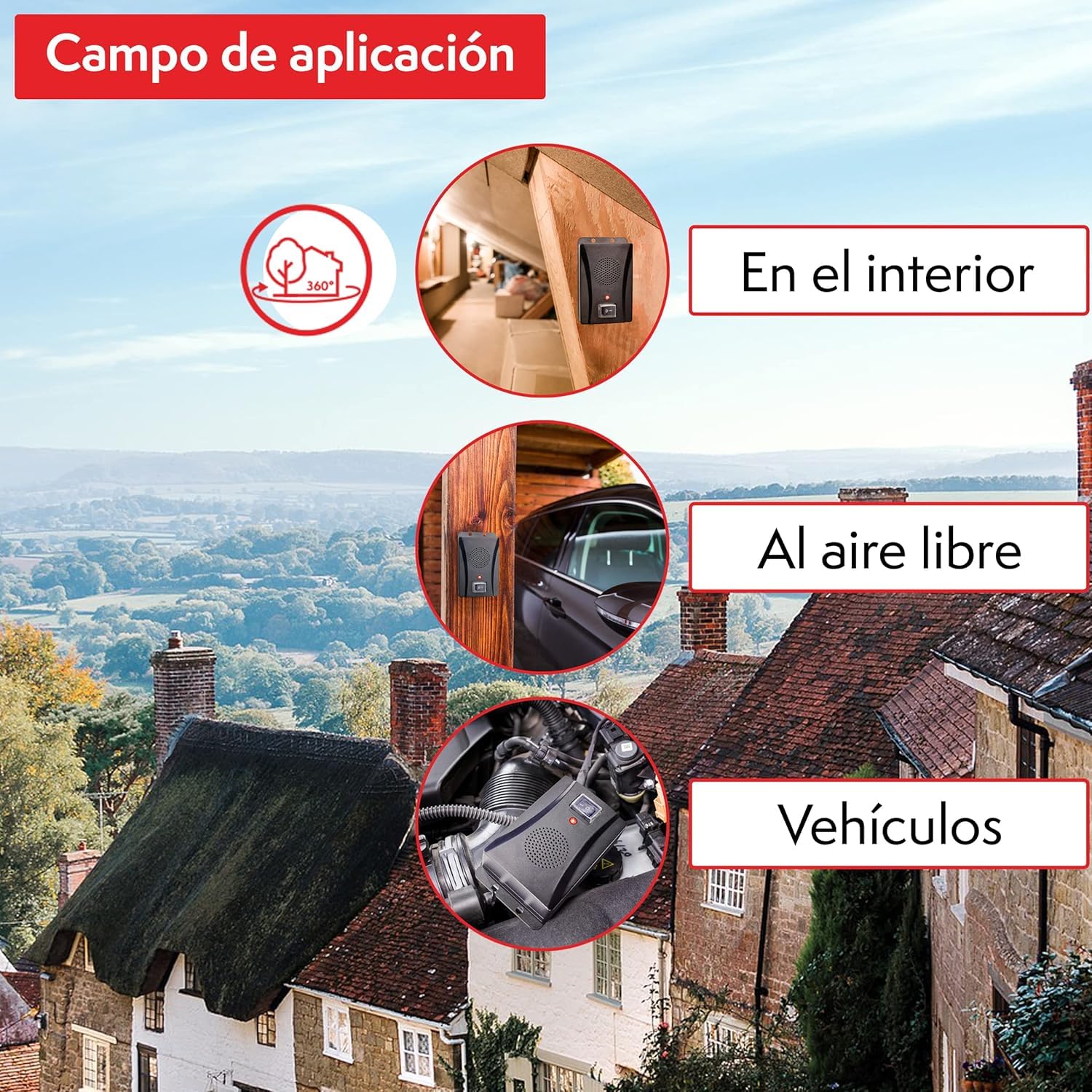 PATTLER Ahuyentador de Martas con Pilas para Coche. Protección Portátil para Coche, Garaje, Desván y Jardín – 1 Unidad