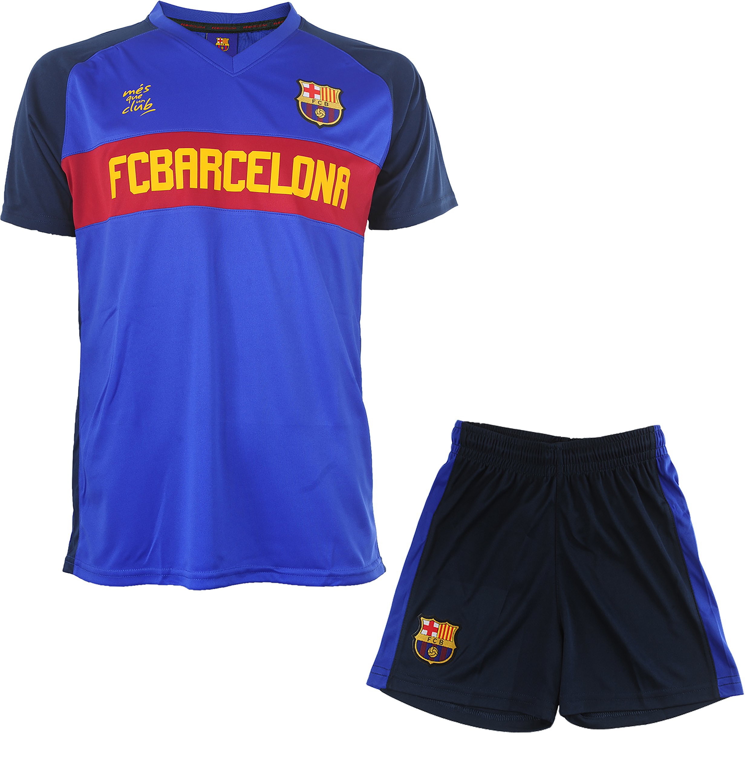 Maillot Short Enfant FC Barcelone Officiel - Taille 8 Ans - Polyester - Collection Officielle Barça