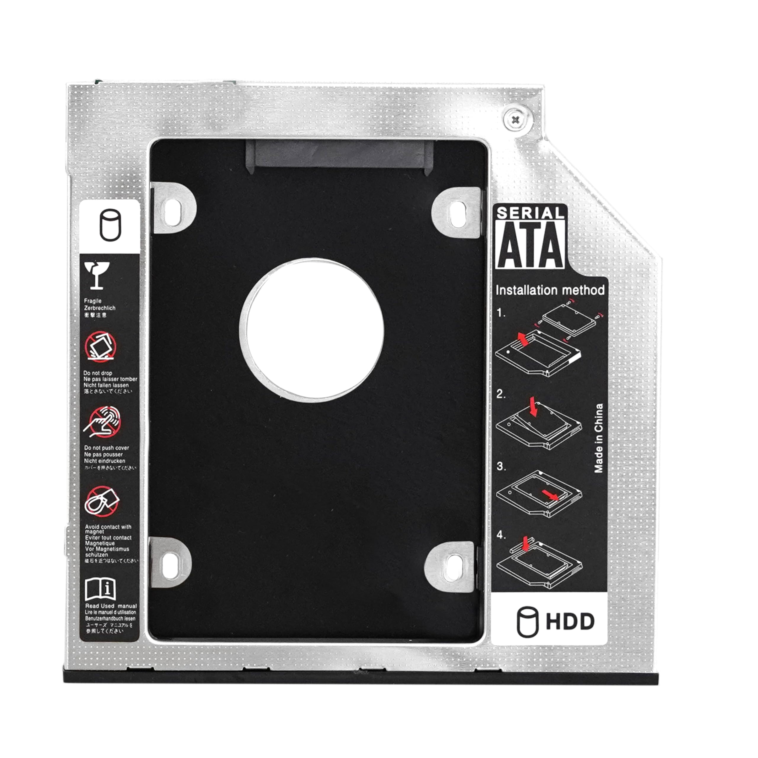 Storite Optical Bay 2nd Hard Drive Caddy, Universal for 9.5mm CD/DVD D