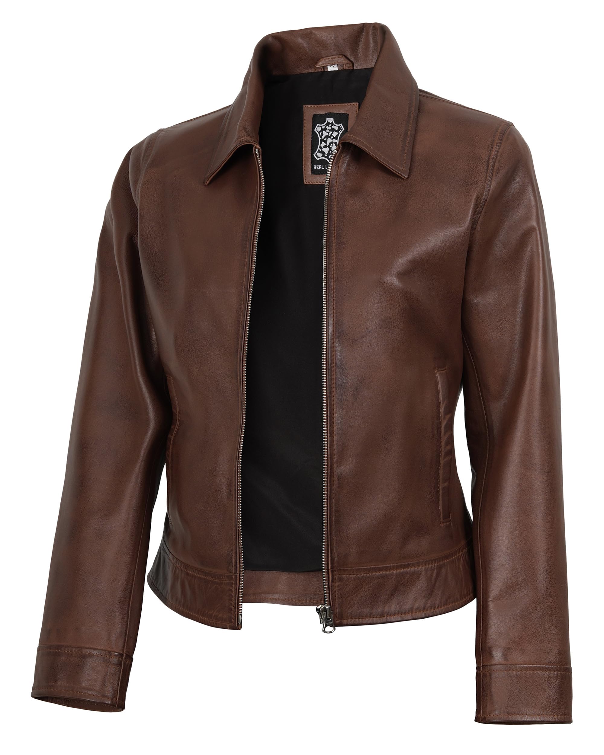 Decrum Vintage Style Leather Jackets for Women
