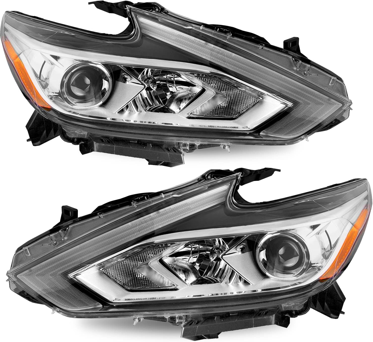 SOCKIR Headlight Assembly Compatible with 2016-2018 Nissan Altima without LED DRL Halogen Headlamp Passenger and Driver Side