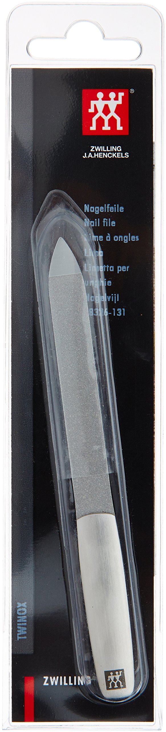 ZWILLING TWINOX Kombi-Nagelschere Maniküre Pediküre rostfreier Edelstahl mattiert 90 mm 47355-091-0 & Twinox Saphir-Formfeile Maniküre Pediküre Nagel poliert 130 mm 88326-131-0