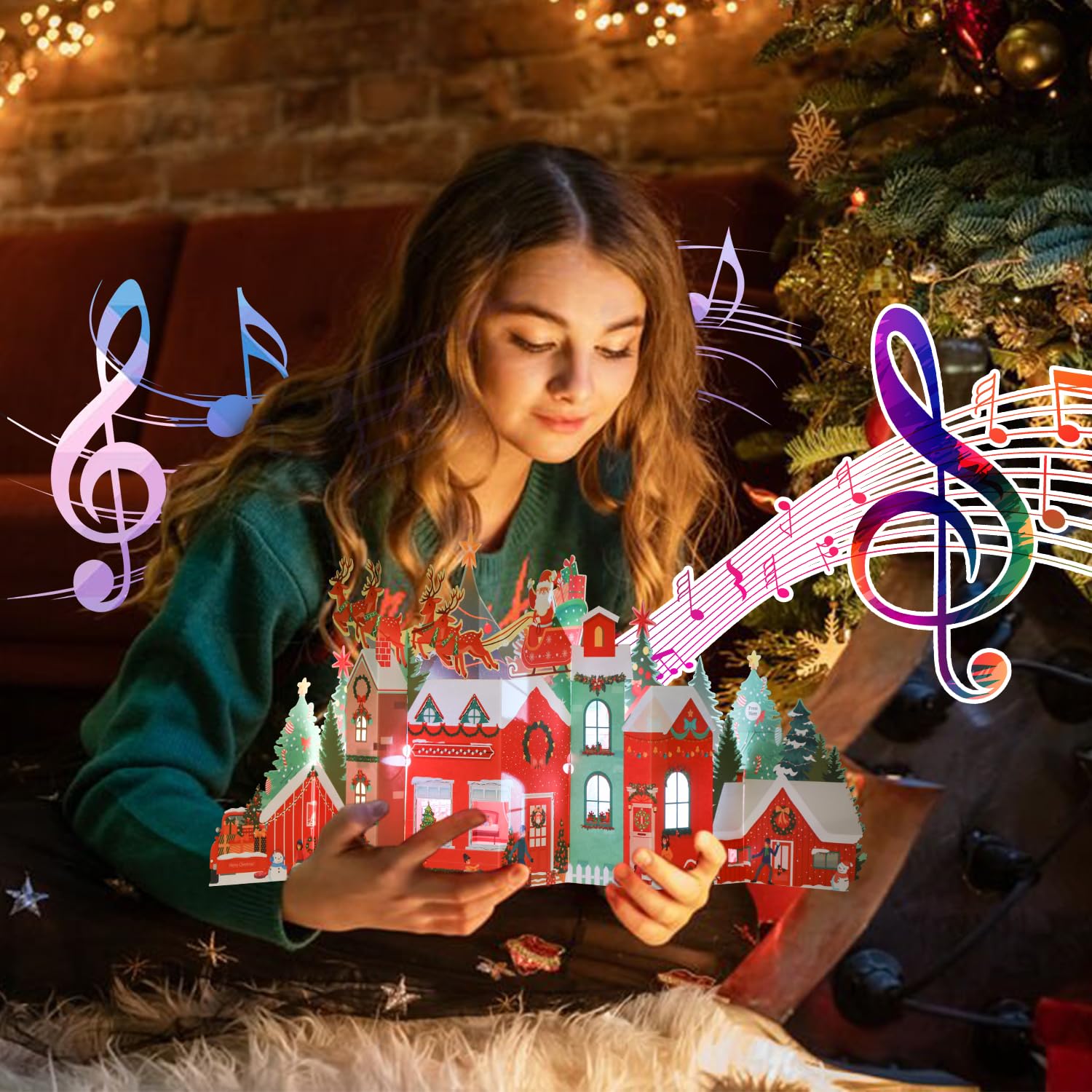 Amazon.com : JOYJOM 3D Pop Up Christmas Cards, Musical