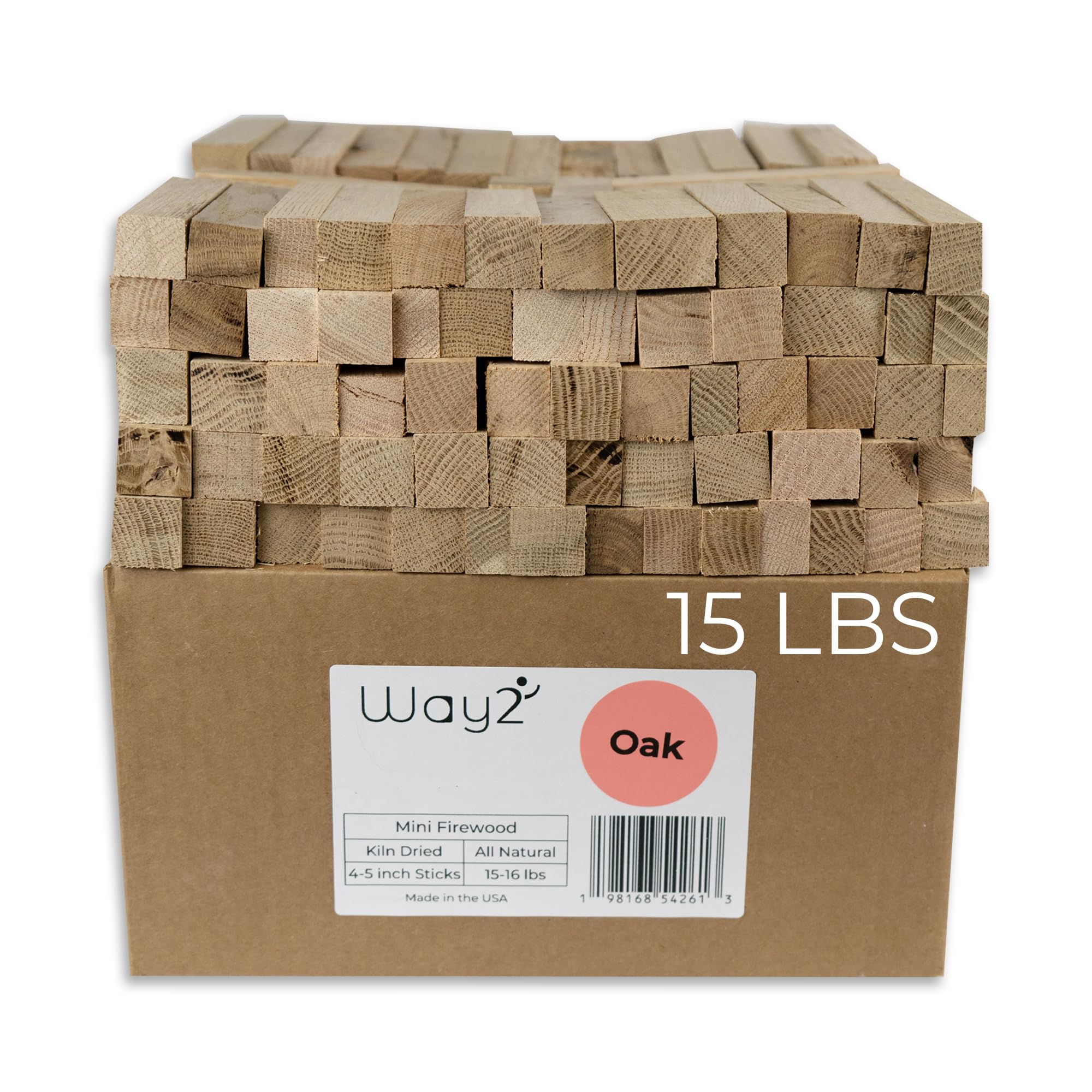 Pizza Oven Wood Kiln Dried Oak | 15-16 lbs | 4-5 inch Cooking Wood | Compatible with Solo Stove, Gozney & More | Mini Firewood for Fire Pits, Campfires, Smoking & Fire Starters