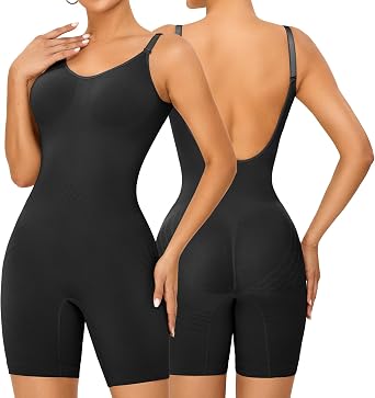 Backless Shaping Bodysuit for Women Tummy Control Seamless Sleeveless Butt Lifter Thigh Slimmer Body Shaper Shorts