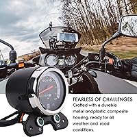 Vista 9 de Velocímetro de motocicleta Medidor de engranajes de pantalla digital universal con odómetro dual