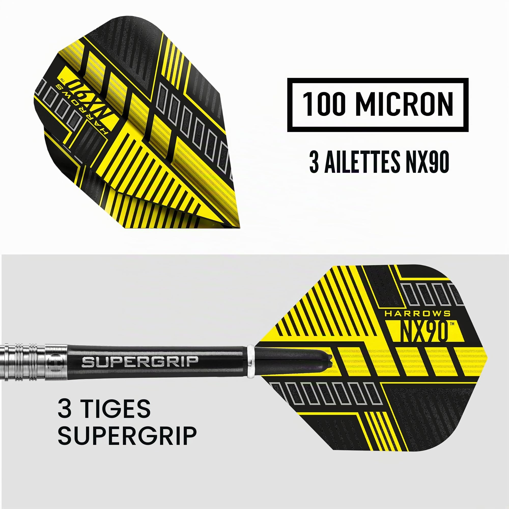 Harrows NX90 90% - Fléchettes Pointe Acier