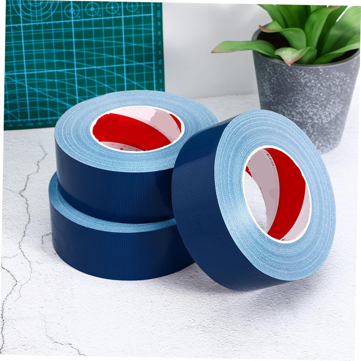 3 Rolls Heavy Duty Duct Tape Reinforced Industrial Tape Strong Adhesive Repairing Sealing Maintenance for Indoor Outdoor Pipe Fixing