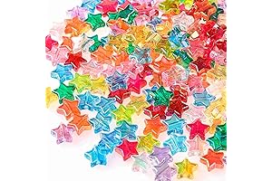 Clear Star Beads for Jewelry Making