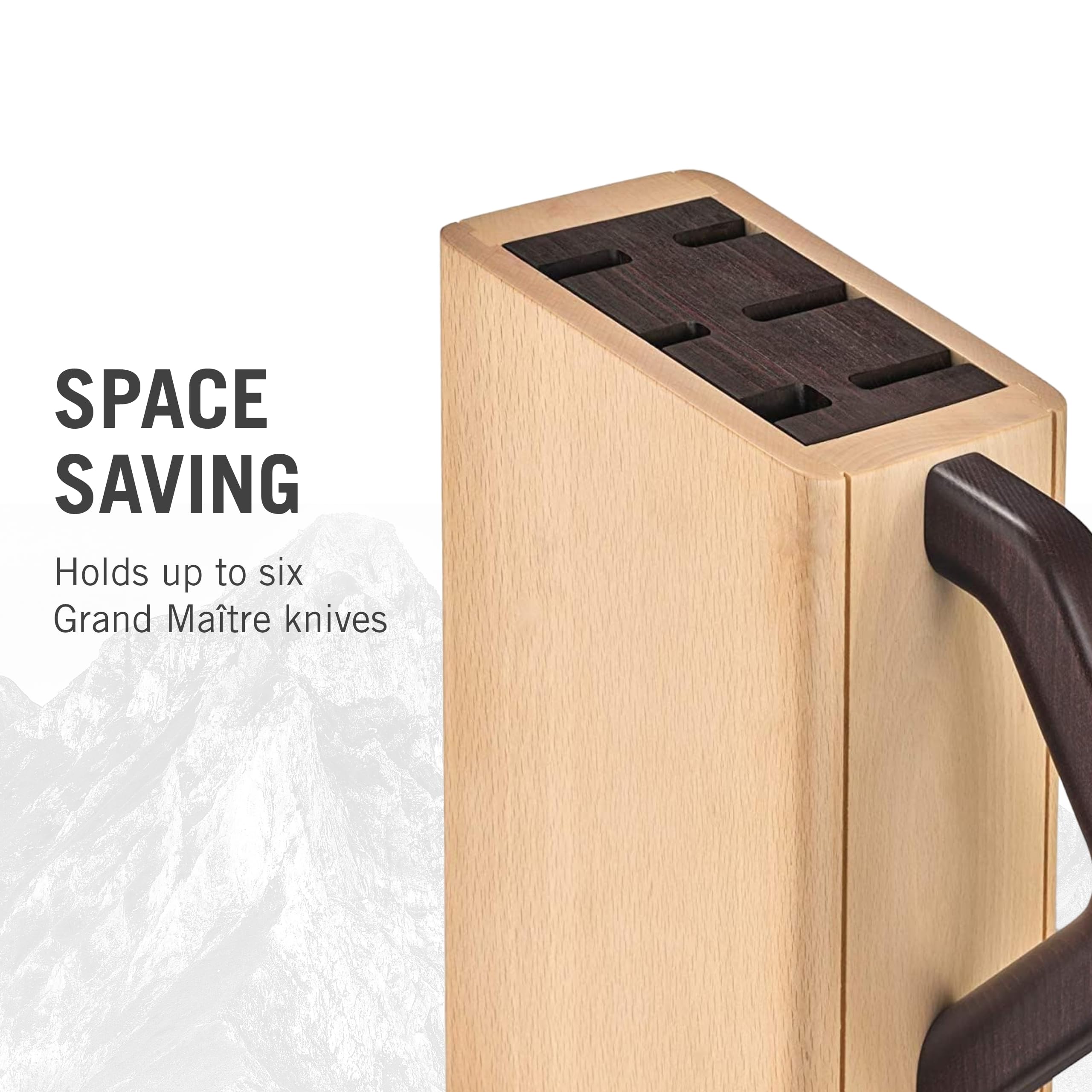 Victorinox Messerblock ohne Inhalt, Platz für 6 Messer, Messer-Aufbewahrung, Platzsparend, Elegantes Design aus Holz