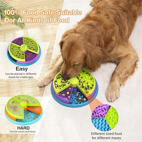 Miniatura 9 de ATDOALL Cuenco para perros de alimentación lenta, antideslizante, reduce el aburrimiento y la ansiedad, adecuado para perros medianos y grandes,