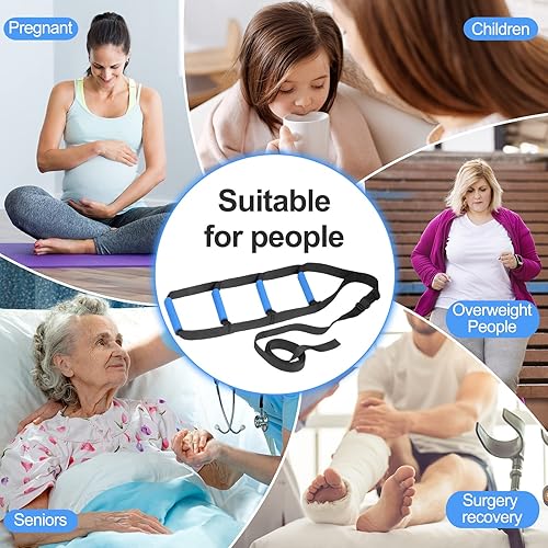 Miniatura 2 de Asistencia de escalera de cama, ayudante de dominadas y ayudante para sentarse, 4 agarres de mango, dispositivos de asistencia de riel de cama de