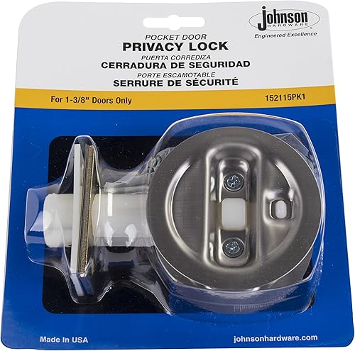 Miniatura 2 de Johnson Hardware Cerradura de privacidad para puerta de bolsillo de níquel