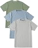 Comfneat Men's 3-Pack Lightweight T-Shirts Cotton Crew Neck Regular Fit Solid Tee