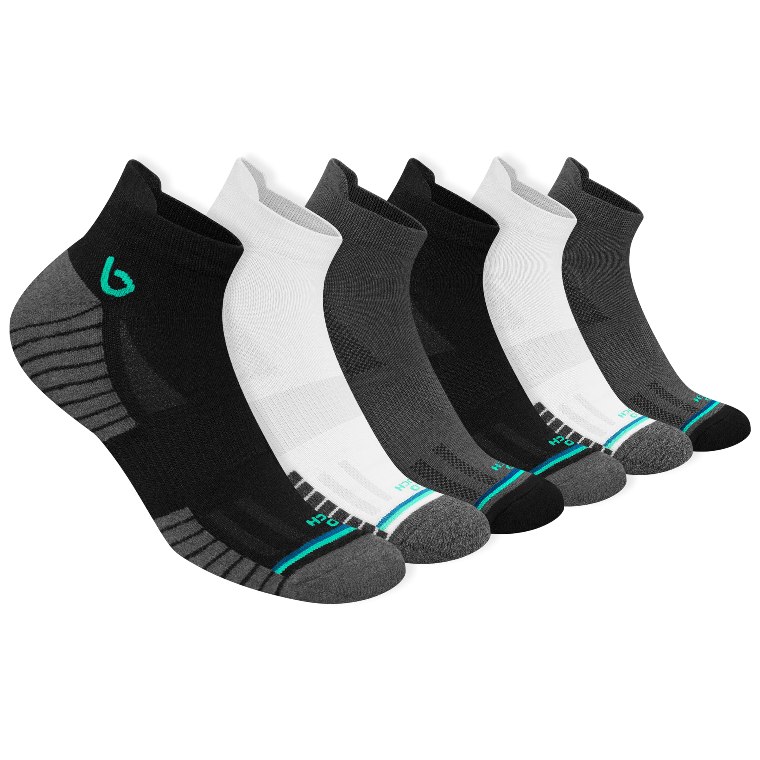 BAMBOS Trainer Socks Ultra Soft Bamboo Men Women Short Sports Socks Running Socks 3/6 Pairs