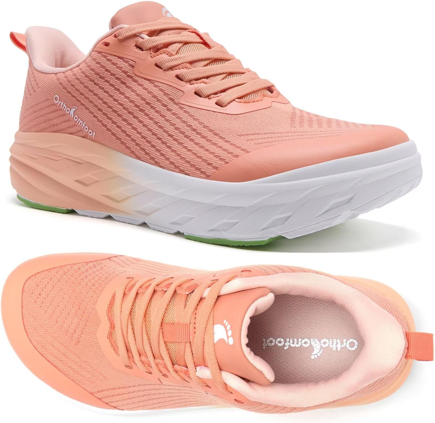 Women's Orthopedic Diabetic Wide Running Shoes: Comfortable Casual Arch Support Plantar Fasciitis Fashion Sneakers, High Arch Work Tennis Walking Shoes for Foot and Heel Pain Relief