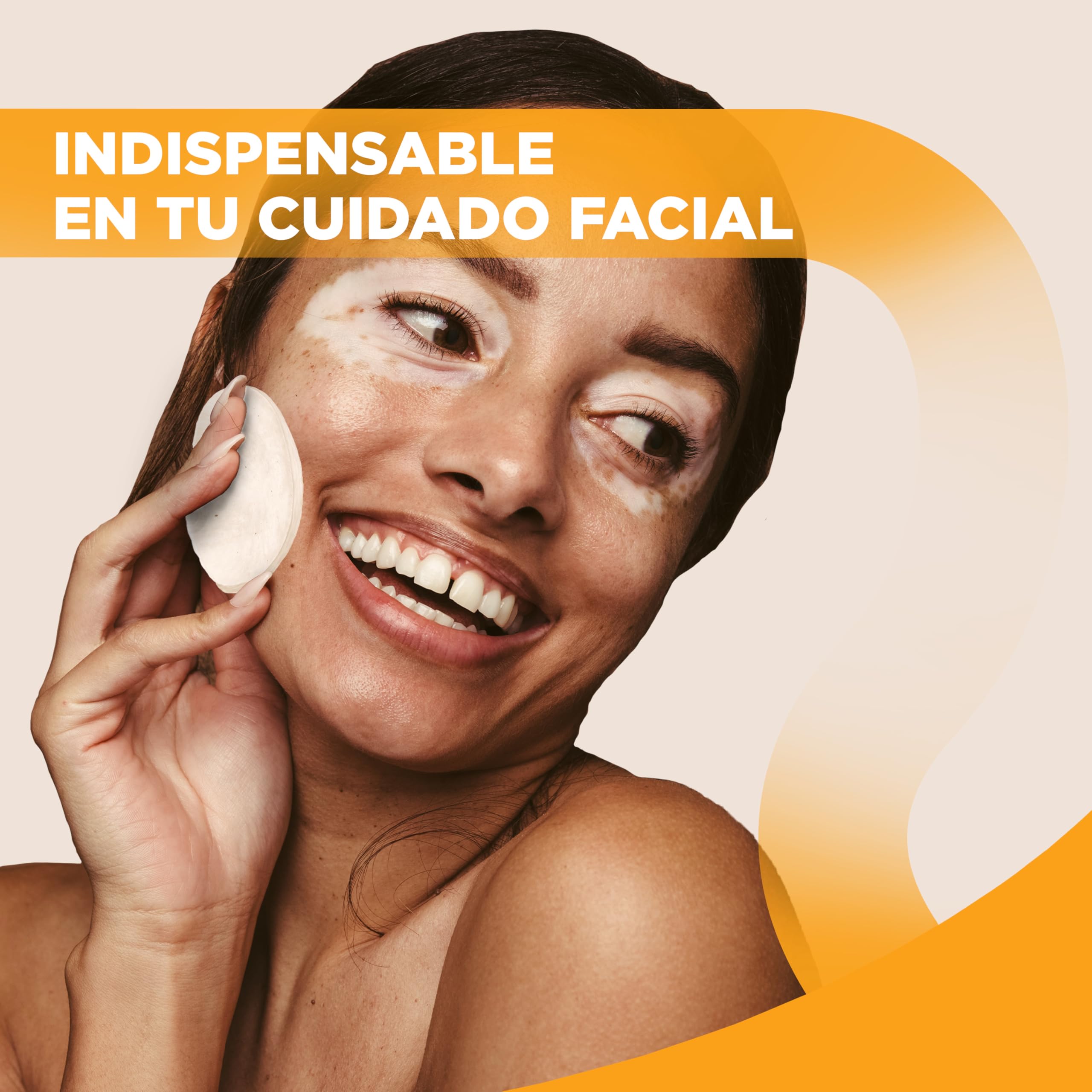 Demak'Up Sensitive x72 - Discos Desmaquillantes Ultra Suaves para Pieles Sensibles - Cara y Ojos - Fibra de Algodón 100% Natural - Paquete con 72 Discos