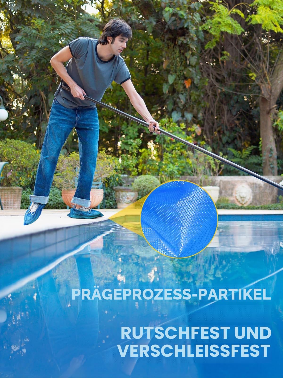 Schuhüberzieher Einweg Plastik Blau 300 Stück（150 Paar）：TOOSOFt Überzieher Schuhe Gross für Herren - Überschuhe Wasserdicht - CPE Überziehschuhe Rutschfest - Universalgröße Schuh Überzug Einmal