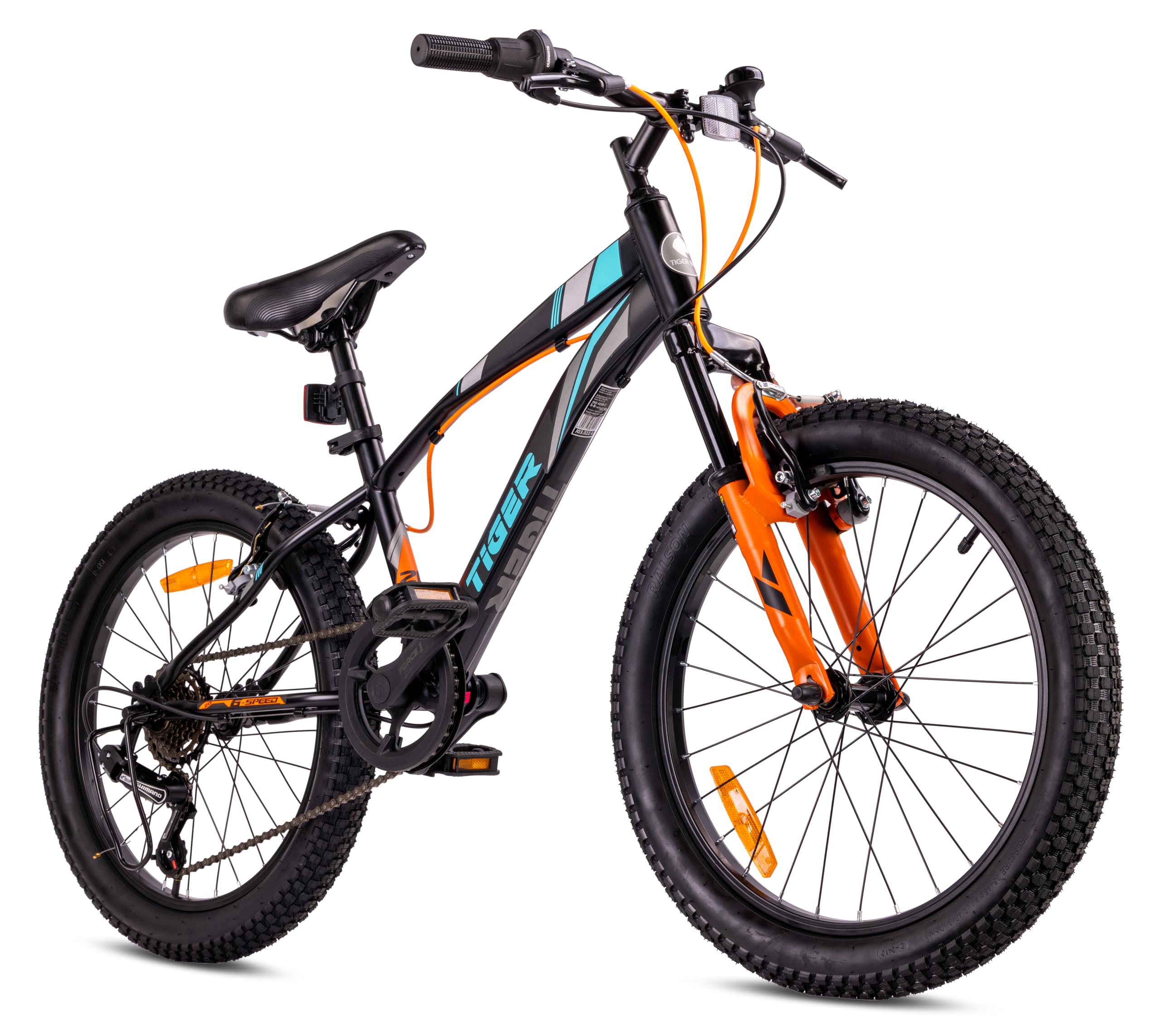 Tiger Bike Bicicleta Infantil 20 Pulgadas tamaño de Rueda a Elegir 6 velocidades Shimano Bicicleta para niños de 6 a 10 años Altura Ajustable