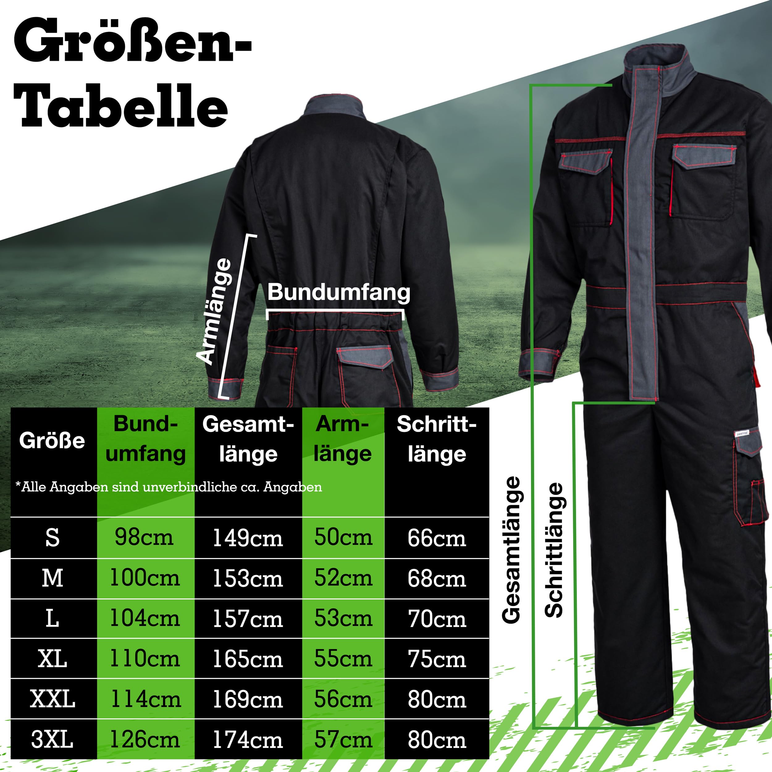 SAFETYTEX Winteroverall Overall Warm Winter gefüttert Arbeitsoverall Thermo Overall Arbeitskombi Rallyoverall Schutzanzug
