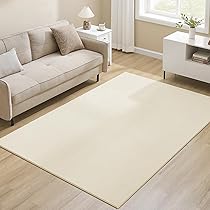 SONGMICS Tappeto per Soggiorno, Tappeto 160 x 230 cm, Tappeto Salotto Antiscivolo, per Soggiorno Camera da Letto Cameretta, Lavabile in Lavatrice, Moderno, Beige Cappuccino TAR013LZ02